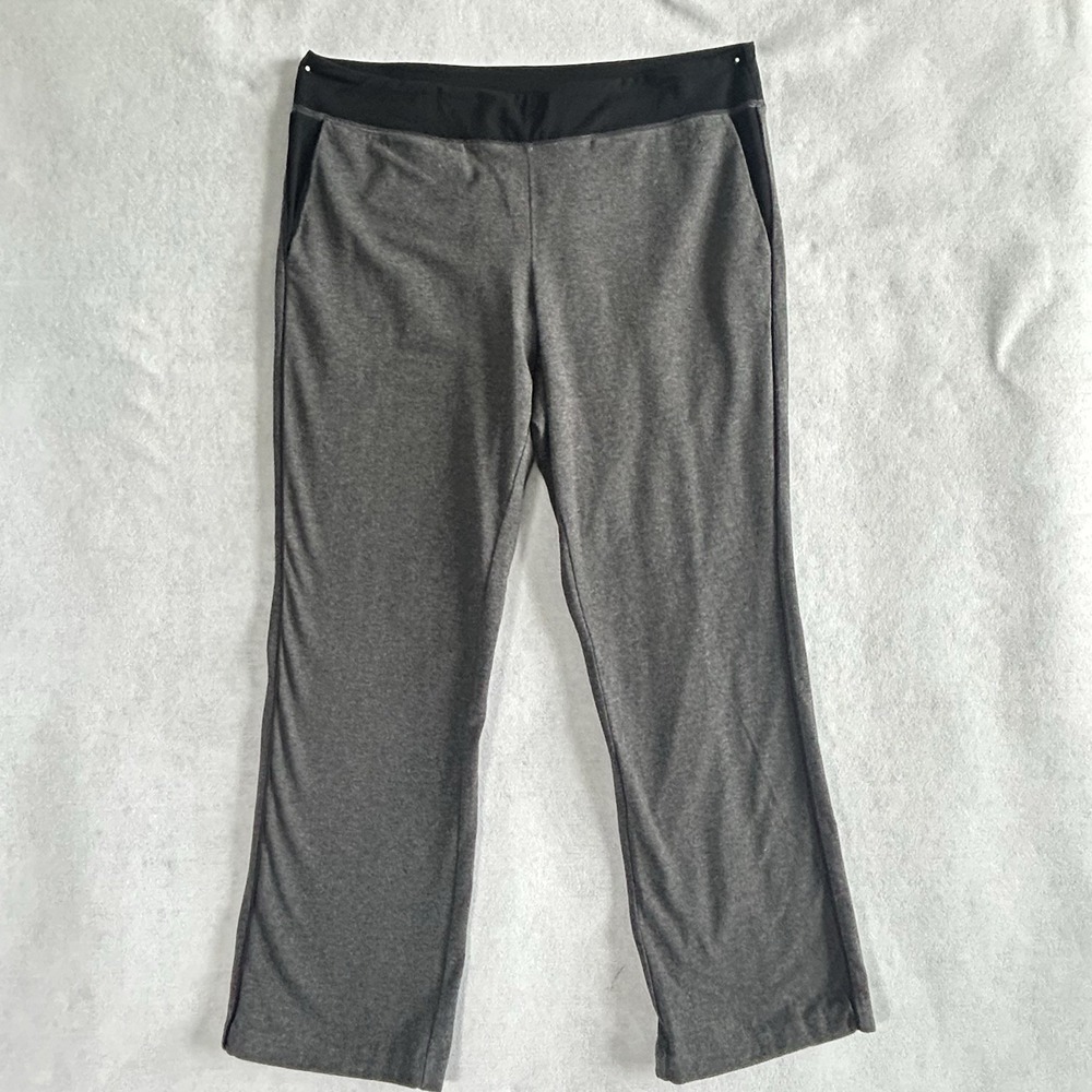 Lauren Ralph Lauren Active Yoga Sweat Pants Women's LARGE Grey/Black‎ Casual
